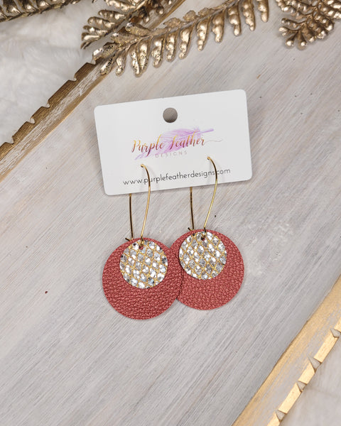 Layered Holiday Disc Drop Earrings
