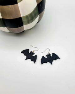 NEW! Halloween Black Bat Earrings