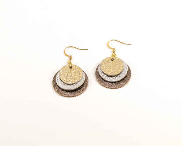 Layered Coin Earrings, Disc