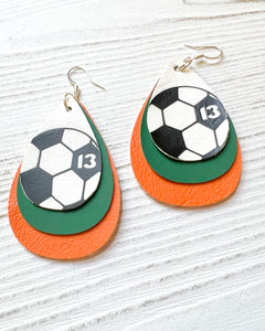 Custom Soccer Mom Earrings